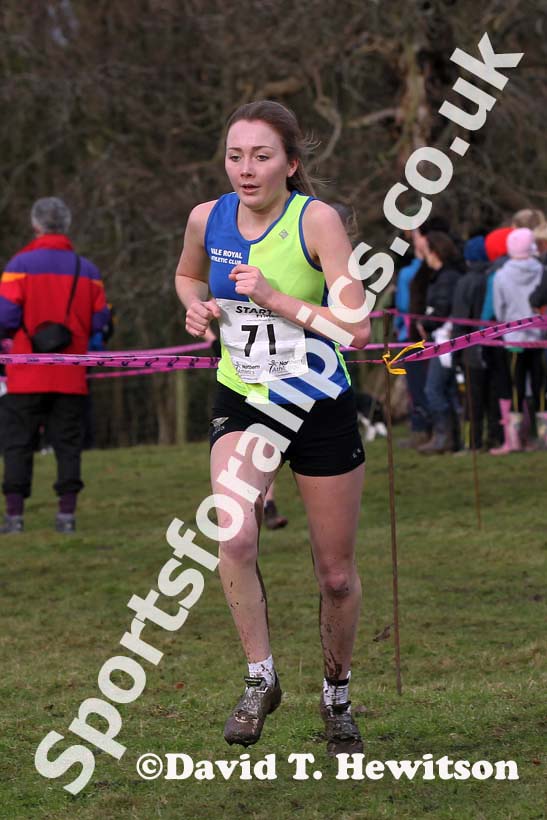 Tessa McCormick (Vale Royal)  under-20 womens Northern Cross Country Champs, Knowsley Safari Park. Photo: David T. Hewitson/Sports for All Pics